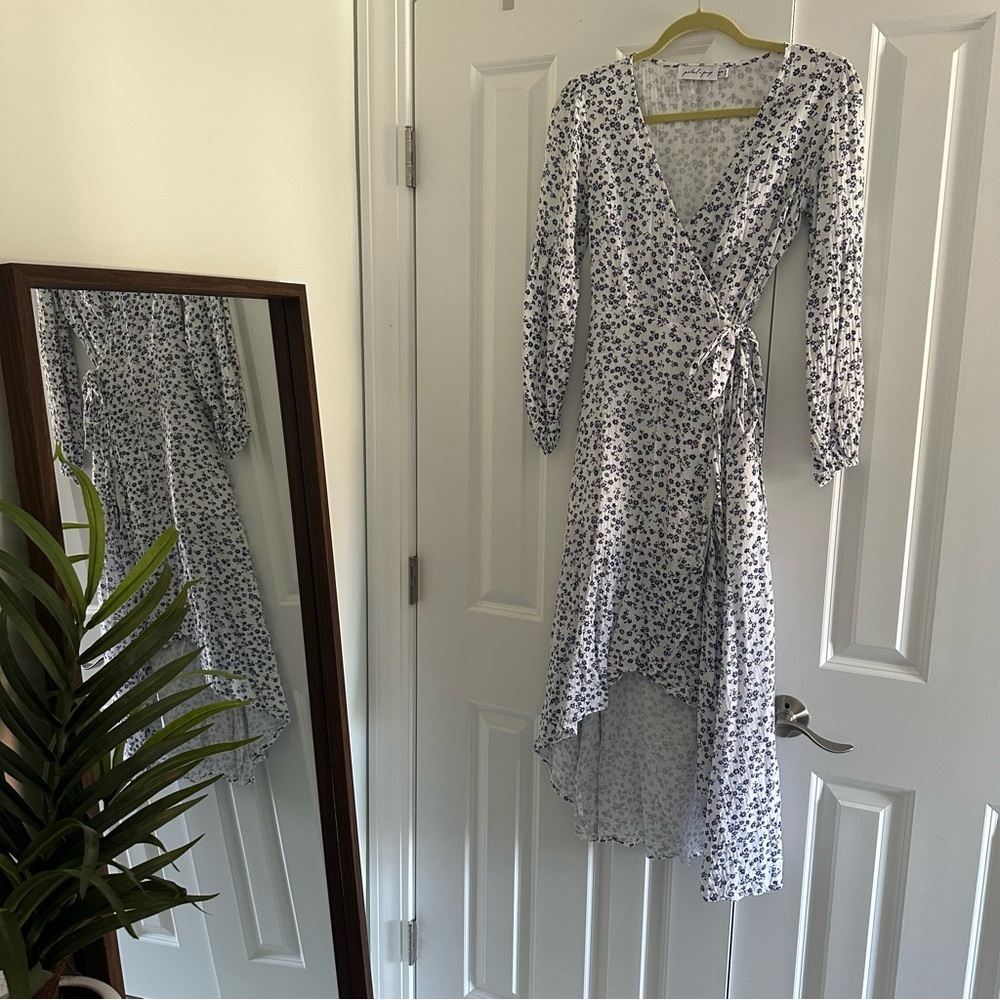 Petal & Pup Floral High-Low Wrap Dress